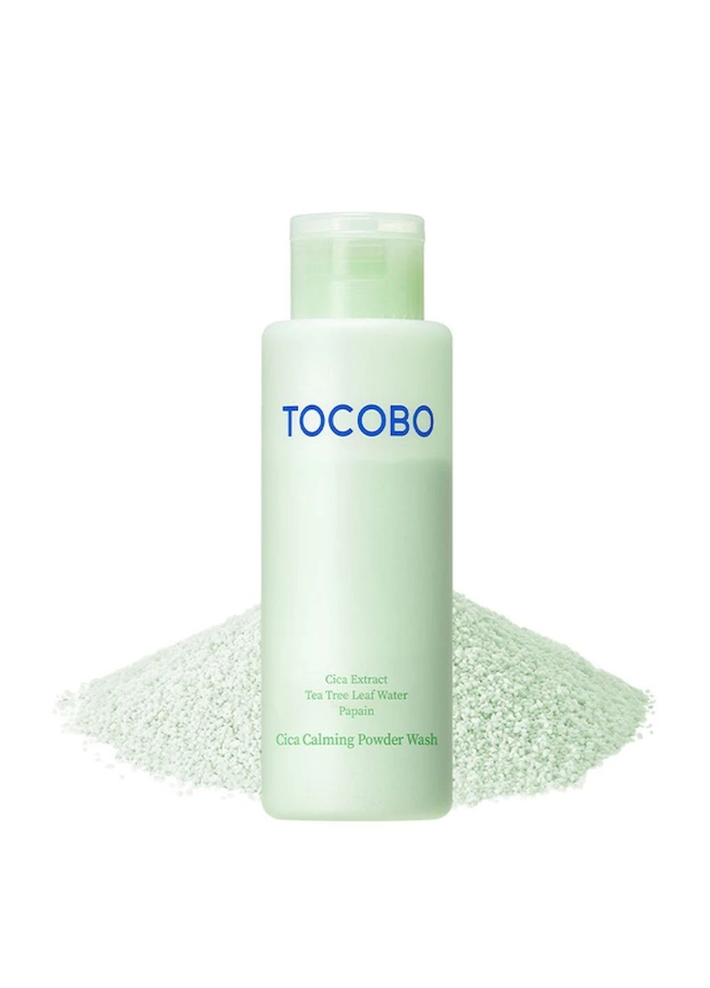 TOCOBO Cica Calming Powder Wash 50g Ензимна пудра на основі цика, чайного дерева та папаїну для глибокого очищення навіть чутливої шкіри, 50г