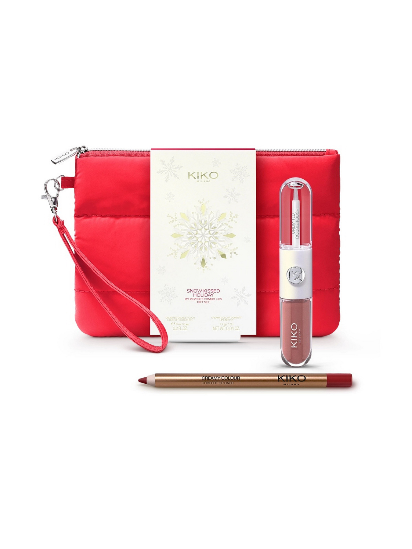 Набір для макіяжу губ Snow-Kissed Holiday Kiko Milano косметичка - BTS BeautyToSale