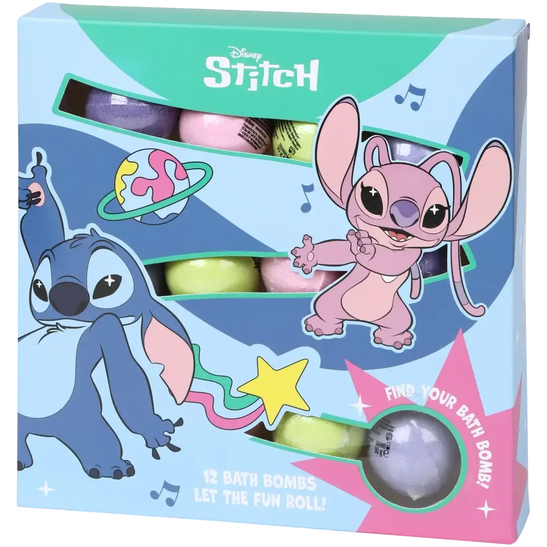 Набір бомбочок для ванни Дісней Стіч Disney Stitch, 12 шт