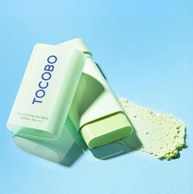 Сонцезахисний стік для чутливої та проблемної шкіри з центелою TOCOBO Cica Cooling Sun Stick SPF50+ РА++++ - BTS BeautyToSale