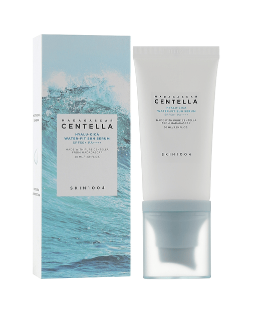 Сонцезахисна сироватка з гіалуроновою кислотою SKIN1004 Hyalu-Cica Water-Fit Sun Serum SPF50+ PA++++, 50 мл - BTS BeautyToSale