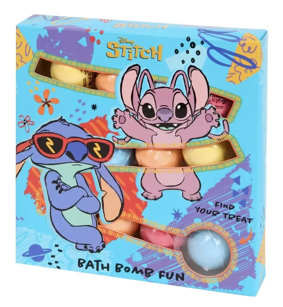 Набір бомбочок для ванни Дісней Стіч Disney Stitch, 12 шт - BTS BeautyToSale