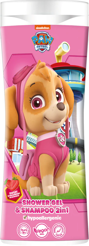 Шампунь та гель для душа для дітей Nickelodeon Paw Patrol Shower gel& Shampoo 2in1, 300мл, Польща